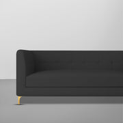 Magnus 3 Seater Sofa Set for Living Room (Black Colour) Premium Fabric Sofa