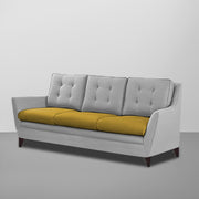 Slove 3 +1 + 1 Seater Sofa Set for Living Room | Color - Cream Black | Premium Fabric Sofa