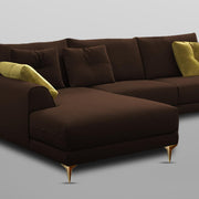 Viva LHS 6 Seater L Shape Sofa Set for Living Room (Brown) Premium Fabric Sofa