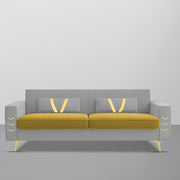 Ivary 3 Seater Sofa Set for Living Room (Black Colour) Premium Fabric Sofa