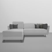 Arlond LHS 4 Seater L Shape Sofa Set for Living Room (Gery Fabric) Premium Fabric Sofa