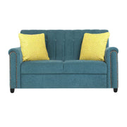 Rogelio 1 Seater Sofa Set for Living Room (Black Fabric)