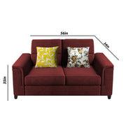 Nancy 2 Seater Sofa Set for Living Room | Color - Brown Grey