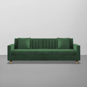 Garcia 3 Seater Sofa Set for Living Room (Blue Black Colour) Premium Fabric Sofa