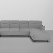 Ragno 8 Seater U Shape Sofa Set for Living Room (Grey Fabric) Premium Fabric Sofa