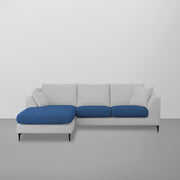Cortina LHS 4 Seater L Shape Sofa Set for Living Room (Blue Grey Fabric) Premium Fabric Sofa