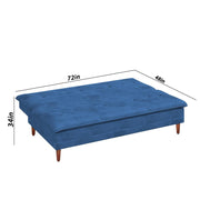 Calvin 3 Seater Sofa Cum Bed for Living Room (Black Fabric) Premium Fabric Sofa