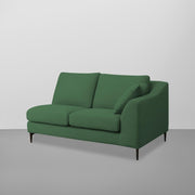 Cortina LHS 4 Seater L Shape Sofa Set for Living Room (Green Fabric) Premium Fabric Sofa