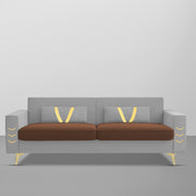 Ivary 3 Seater Sofa Set for Living Room (Black Colour) Premium Fabric Sofa