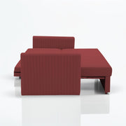 Clifton 3 Seater Sofa Cum Bed for Living Room (Maroon Fabric) Premium Fabric Sofa