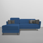 Arlond LHS 4 Seater L Shape Sofa Set for Living Room (Blue Fabric) Premium Fabric Sofa
