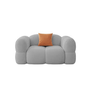 Vetras Modern Velvet Bubble Cloud Sofa, Tufted Design Upholstered 1 Seater Sofa Set for Living Room, (Black Colour) Premium Velvet Fabric Sofa