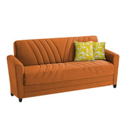 Francis 3 Seater Sofa Set for Living Room (Orange) Fabric