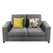 Nancy 2 Seater Sofa Set for Living Room | Color - Brown Grey