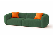 Vesta Modern Velvet Bubble Cloud Sofa, Tufted Design Upholstered 3+1+1 Seater Sofa Set for Living Room, (Black Colour) Premium Velvet Fabric Sofa
