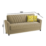 Francis 3 Seater Sofa Set for Living Room (Cream) Fabric