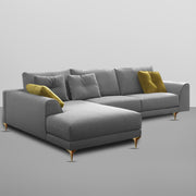 Viva LHS 6 Seater L Shape Sofa Set for Living Room (Grey) Premium Fabric Sofa
