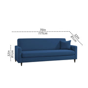 Premium Valkyrie 3 Seater Sofa Set 3 Seater Modern Sofa Set for Living Room (Blue Color Fabric)