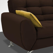 Leadown 3 Seater Sofa for Living Room (Brown) Premium Fabric Sofa