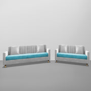 Garcia 3+2 Seater Sofa Set for Living Room (Black - Grey)