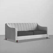 Mobius 3 Seater Sofa Set for Living Room (Black Grey Colour Sofa) Premium Fabric Sofa for Living Room