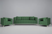Casaliving Eren 3+1+1 Seater Sofa Set for Living Room (Black Colour Fabric) Premium Fabric Sofa Set for Living Room