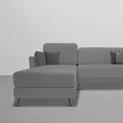 Arlond LHS 4 Seater L Shape Sofa Set for Living Room (Dark Grey Fabric) Premium Fabric Sofa