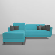 Arlond LHS 4 Seater L Shape Sofa Set for Living Room (Turquise Fabric) Premium Fabric Sofa