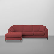 Cortina LHS 4 Seater L Shape Sofa Set for Living Room (Maroon Fabric) Premium Fabric Sofa