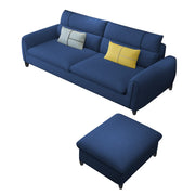 Francis 3 Seater Sofa with Ottoman Set for Living Room (Blue Fabric)