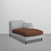 Cortina RHS 4 Seater L Shape Sofa Set for Living Room (Brown Grey Fabric) Premium Fabric Sofa