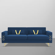 Ivary 3 Seater Sofa Set for Living Room (Black Colour) Premium Fabric Sofa