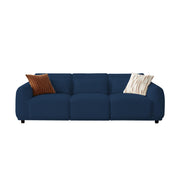 Alicent Modern Premium Boucle Fabric Sofa, Upholstered 3 Seater Sofa Set for Living Room, (Blue Colour) Premium Boucle Fabric Sofa