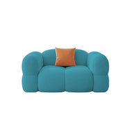 Vetras Modern Velvet Bubble Cloud Sofa, Tufted Design Upholstered 1 Seater Sofa Set for Living Room, (Black Colour) Premium Velvet Fabric Sofa