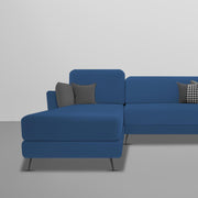Arlond LHS 4 Seater L Shape Sofa Set for Living Room (Blue Fabric) Premium Fabric Sofa
