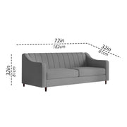 Mobius 3 Seater Sofa Set for Living Room (Dark Grey Colour Sofa) Premium Fabric Sofa for Living Room