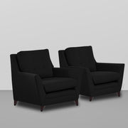 Slove 3 +1 + 1 Seater Sofa Set for Living Room | Color - Cream Black | Premium Fabric Sofa