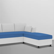 Blustin RHS 4 Seater L Shape Sofa Set for Living Room (Blue Grey Fabric) Premium Fabric Sofa