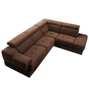 Elldona RHS 6 Seater Corner L Shape Sofa Set for Living Room (Brown) Premium Fabric Sofa
