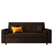 Artic 3 Seater Sofa Cum Bed for Living Room (Black) Premium Velvet Fabric Sofa