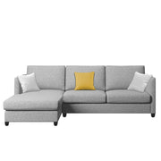 Hanery 4 Seater L Shape Sofa Set for Living Room | Colour - Grey