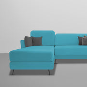 Arlond LHS 4 Seater L Shape Sofa Set for Living Room (Turquise Fabric) Premium Fabric Sofa