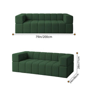 Casaliving Royce Modern Velvet Fabric Sofa, Tufted Design Upholstered 3 Seater Sofa Set for Living Room, Premium Velvet Fabric Sofa (Black)