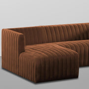 Rowan LHS 4 Seater L Shape Sofa Set for Living Room (Brown Fabric) Premium Fabric Sofa