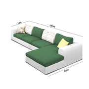 Badger LHS 6 Seater L Shape Sofa Set for Living Room (Black Fabric) Premium Fabric Sofa