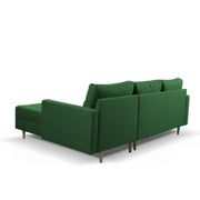 Ashton RHS 4 Seater L Shape Sofa Set with Center Table for Living Room (Green Fabric) Premium Fabric Sofa