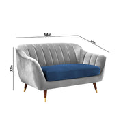 Casaliving Anyse 2 Seater Sofa Set for Living Room (Grey Colour Fabric) Premium Fabric Sofa