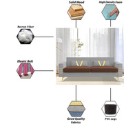 Ivary 3 Seater Sofa Set for Living Room (Black Colour) Premium Fabric Sofa