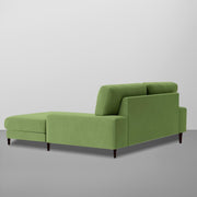 Latieo RHS 2 Seater Lounger L Shape Sofa Set for Living Room (Light Green) Premium Fabric Sofa