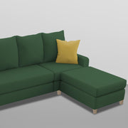 Jester 4 Seater Sofa Set with Center Table for Living Room (Green Colour) Premium Fabric Sofa